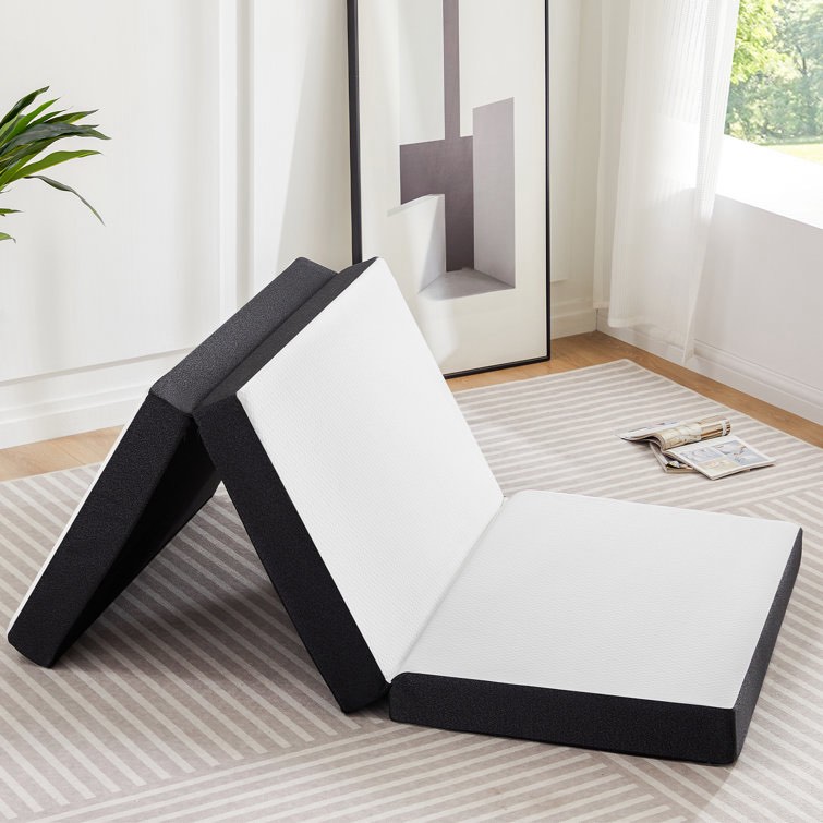 Alwyn Home 3 & 4 & 6 Inches Medium Folding Gel Memory Foam Mattress Thickness: 3", Mattress Size: Twin