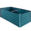 6x3x2ft Raised Garden Bed Rectangle Large Galvanized Raised Garden Beds Kit 1Pack Outdoor Planter Box with Rubber Stripe and Safety Gloves for Vegetables, Flowers, Herbs, Fruits,Blue