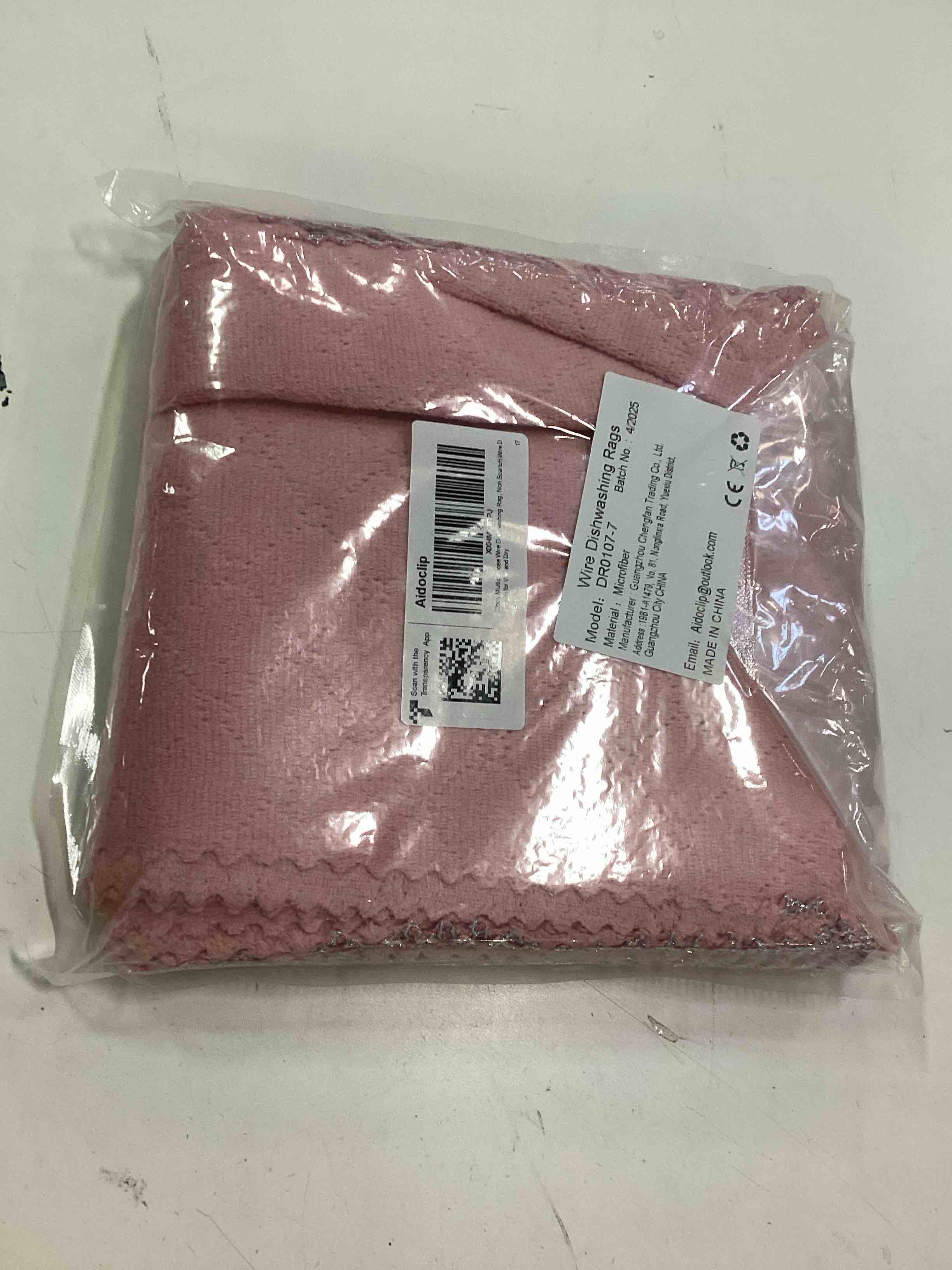 30pcs Multipurpose Wire Dishwashing Rag, Non Scartch Wire Dishcloth for Wet and Dry, Pink Stainless