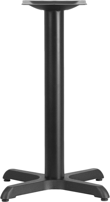 Flash Furniture Column Table Stand with Welded Square Plate Black