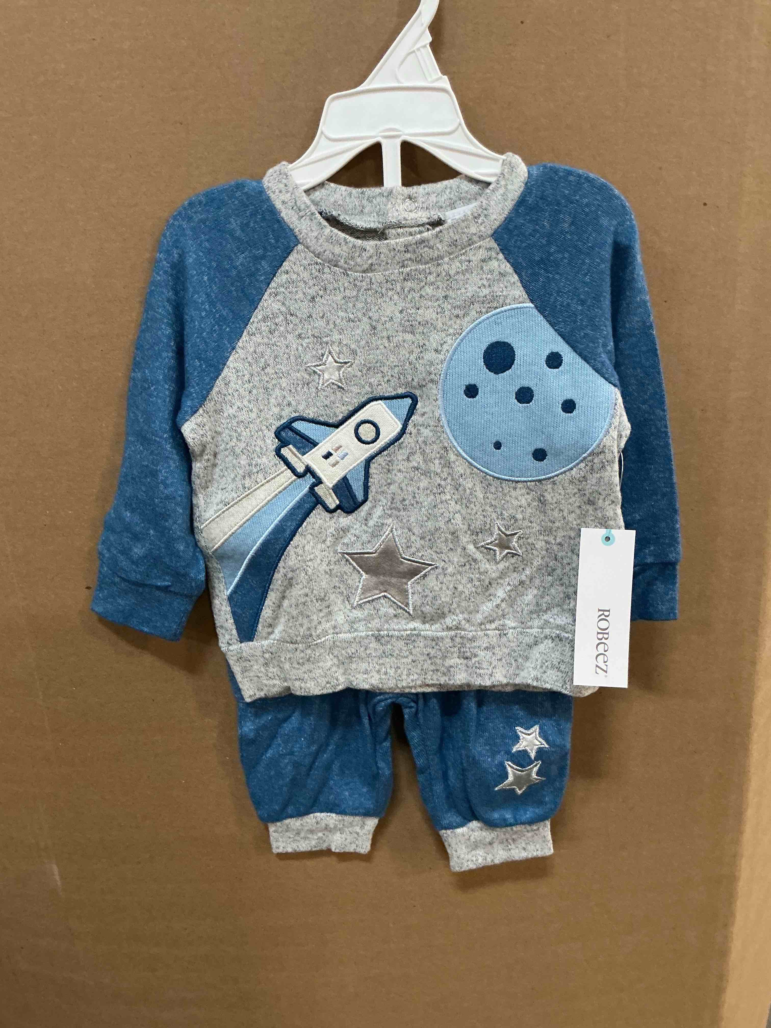 robeez infant rocket/space 2-piece outfit, (3-6 month)