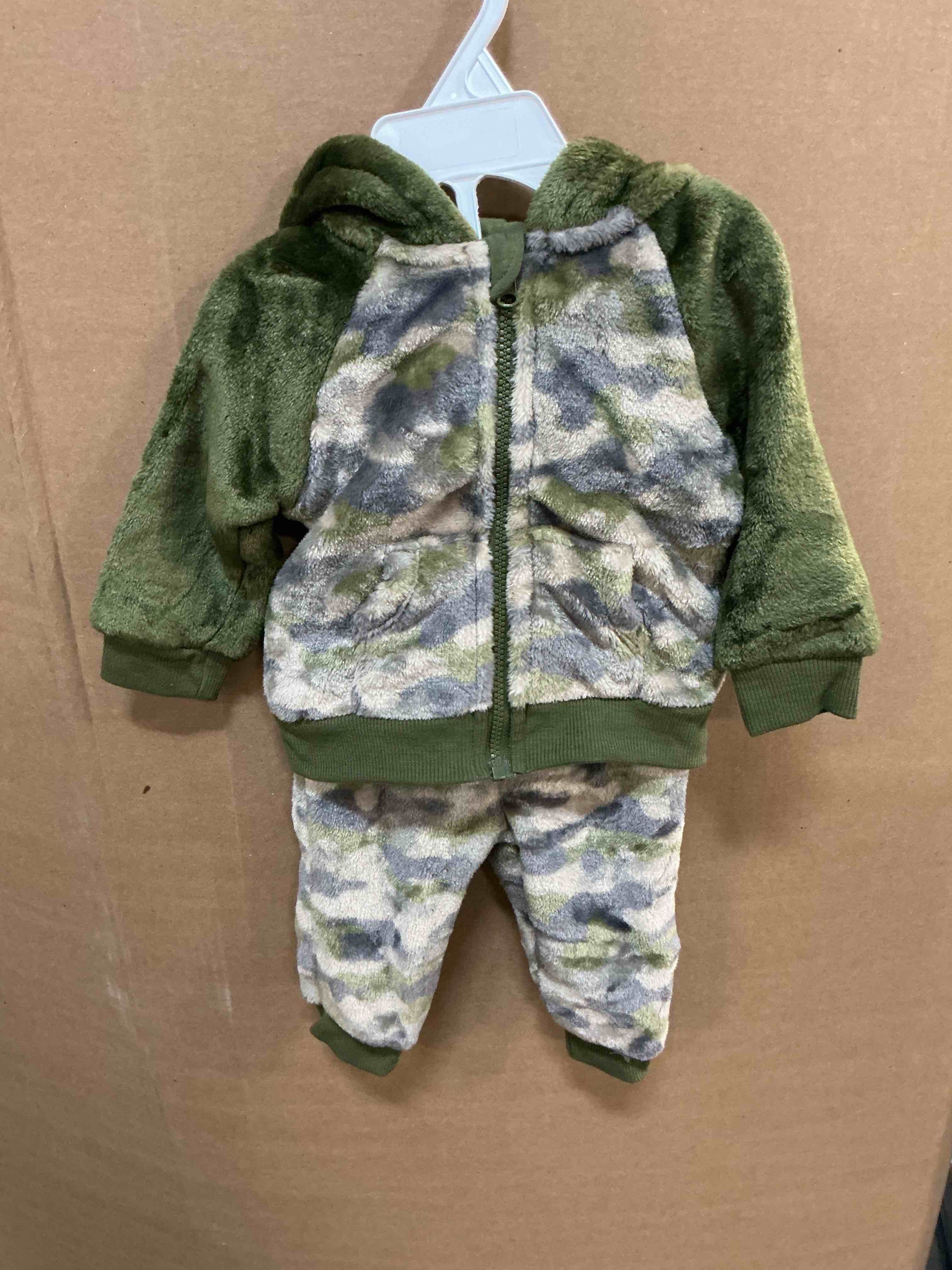 robeez infant camouflage hooded fleece 2-piece outfit, (0-3 months)