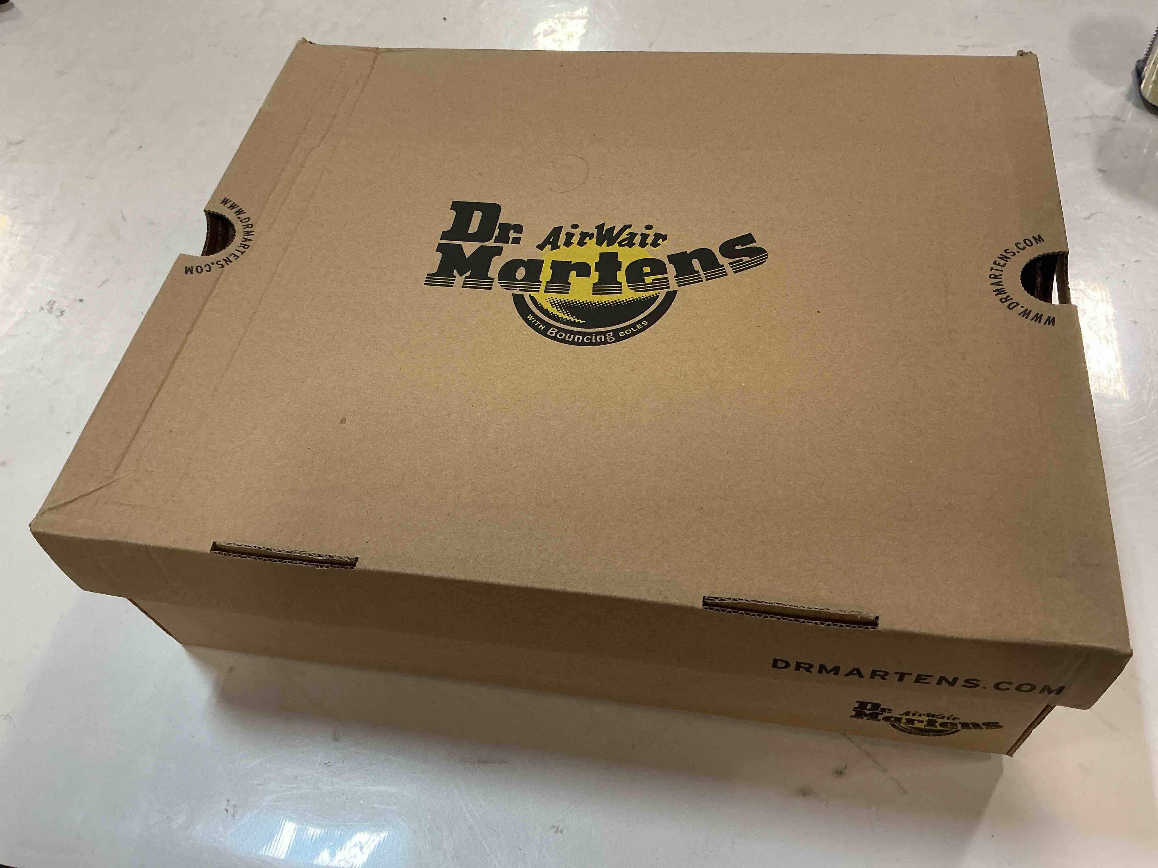 Condition photo showing New/Like New for Dr. Martens Jadon Platform Combat Boot in Burgundy, Size Men’s 8/ Women’s 9