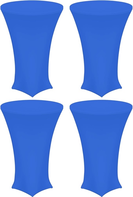 uxcell 4pcs Round Cocktail Tablecloth 32" x 43", Highboy Spandex Stretch Tablecloth Table Cover, Fit