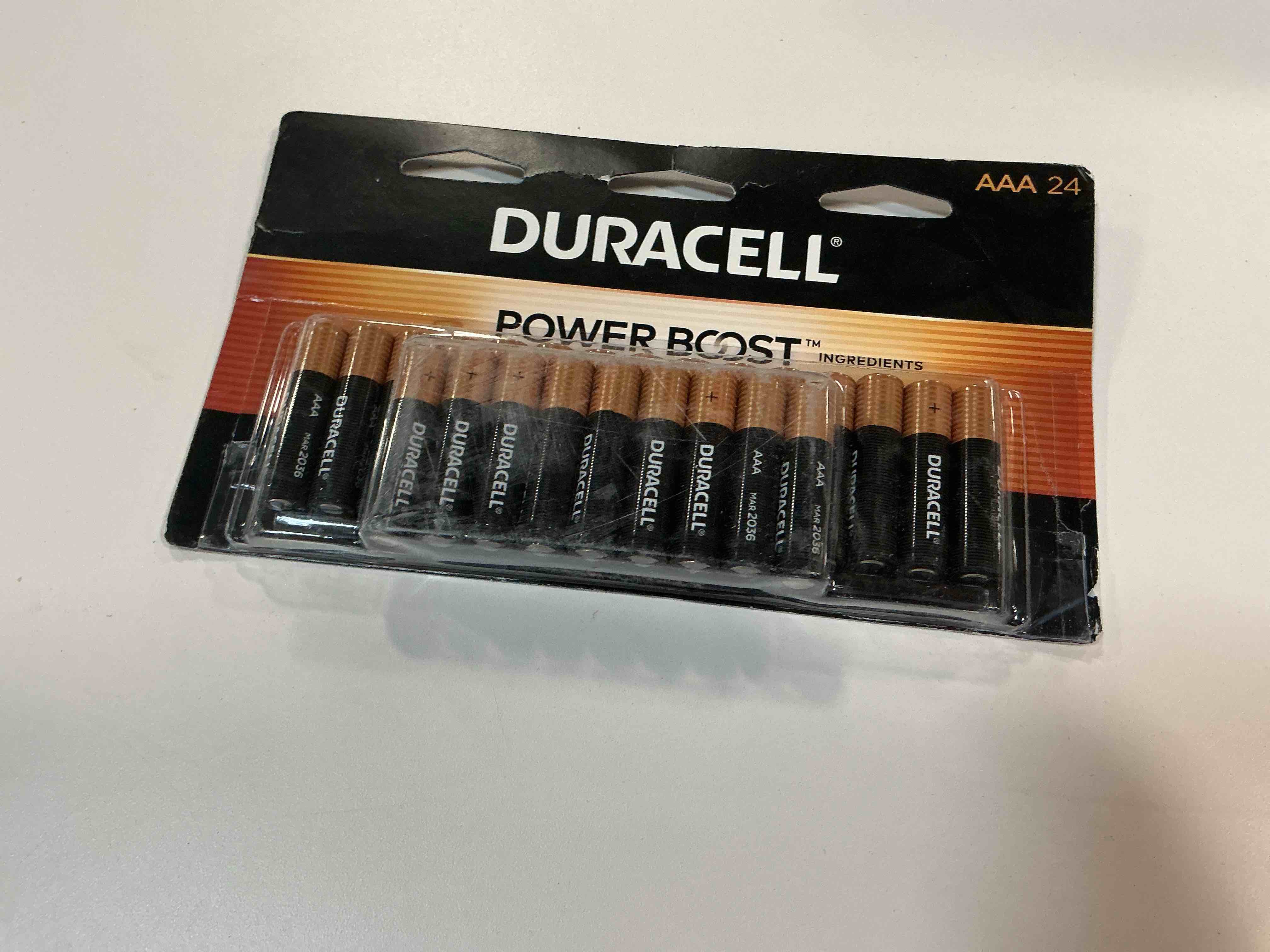Condition photo showing New/Like New for Duracell Coppertop AAA Batteries with Power Boost Ingredients, 24 Count Pack Triple A Battery with Long-Lasting Power, Alkaline AAA Battery for Household and Office Devices 24 Count (Pack of 1)