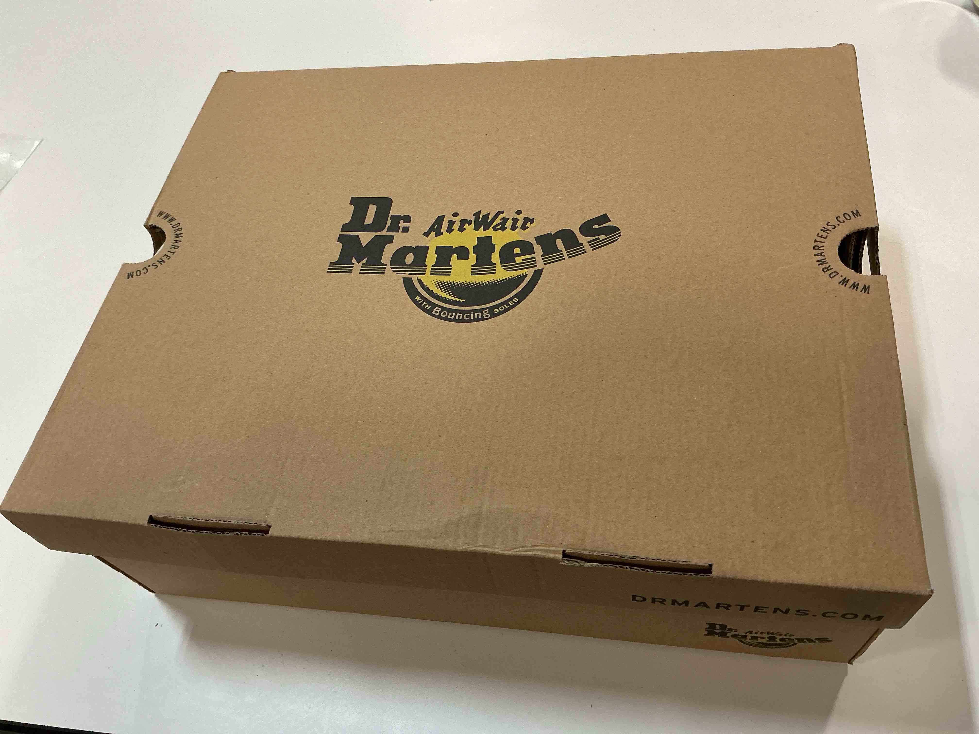 Condition photo showing New/Like New for DR. MARTENS Amphibians Combat Boot, Black, Size Men’s 9/ Women’s 10