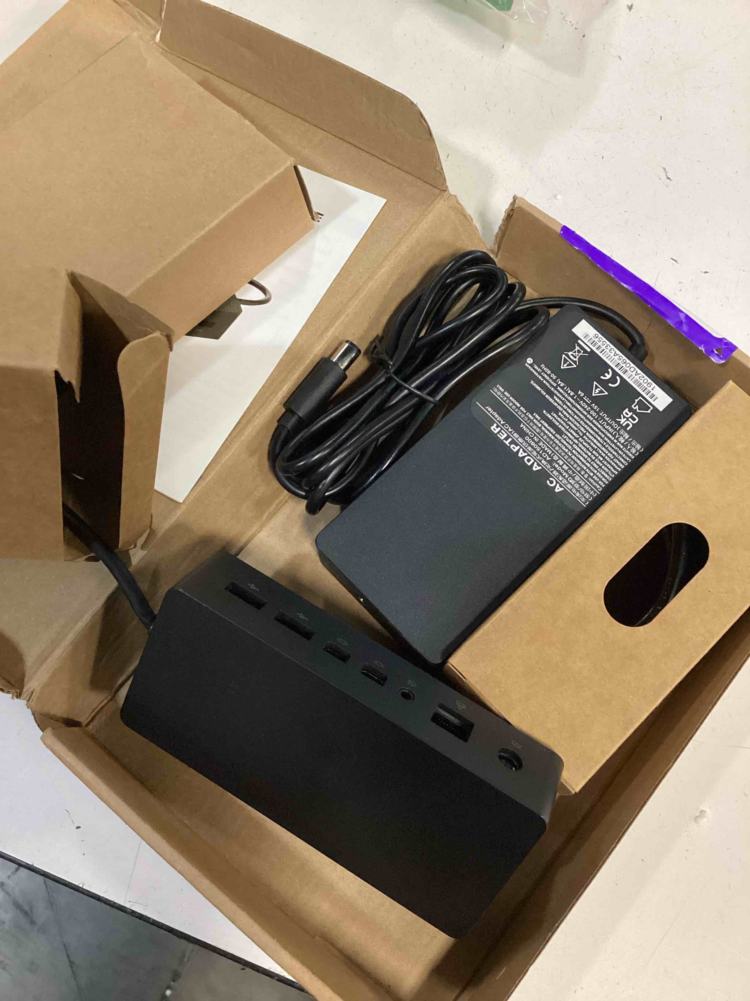 Condition photo showing Good Condition for surface pro docking station,surface dock with 90w power supply,gigabit ethernet,mini dp*2,usb 3.0 * 4,audio compatible with surface pro 9/8/7/x/6/4/3,surface book,surface go,surface laptop/laptop go
