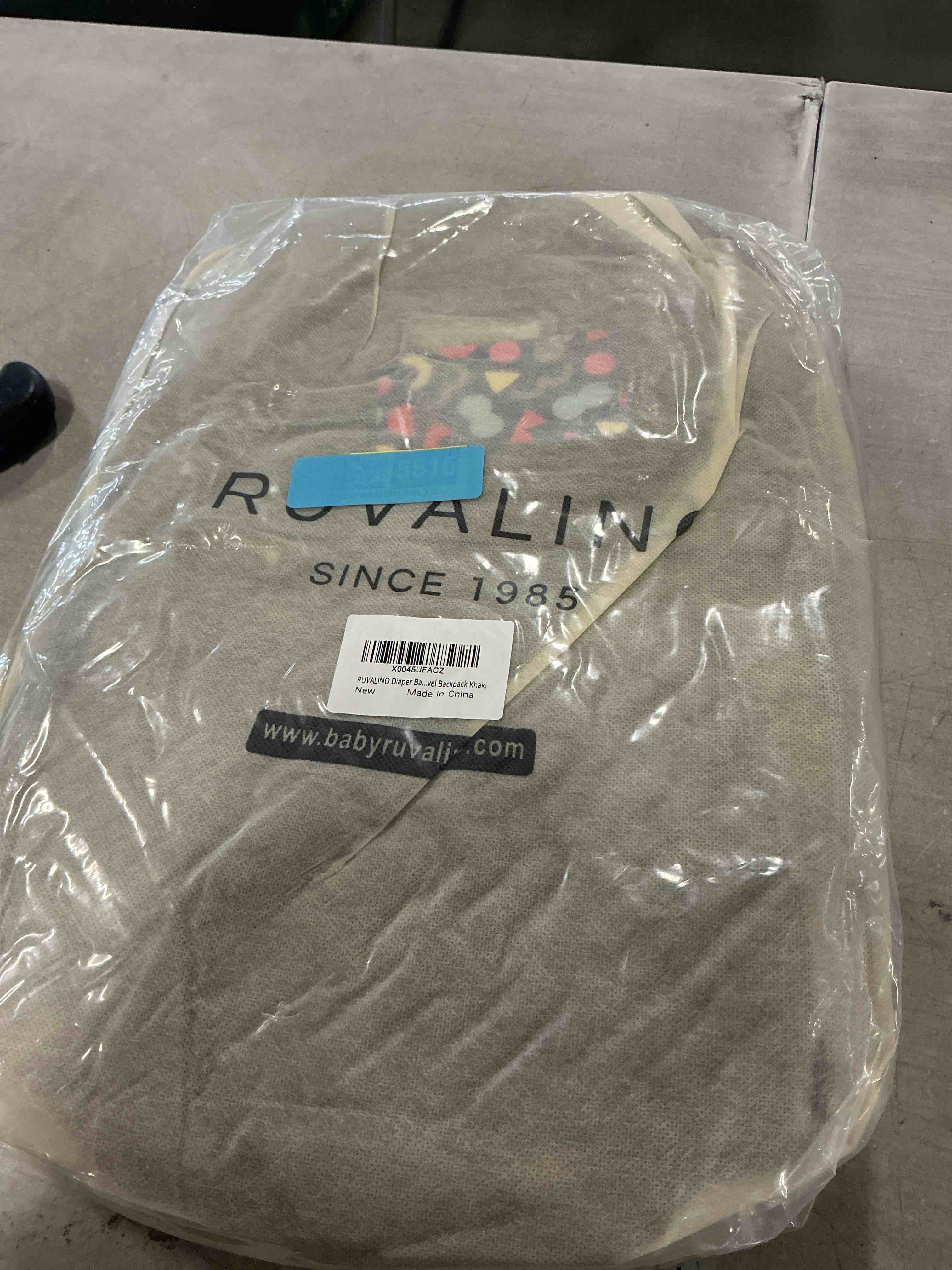 Condition photo showing Good Condition for RUVALINO Diaper Bag Backpack, Multifunction Travel Pack Maternity Baby Changing Bags, Large Capacity, Waterproof, Khaki Khaki Polyester