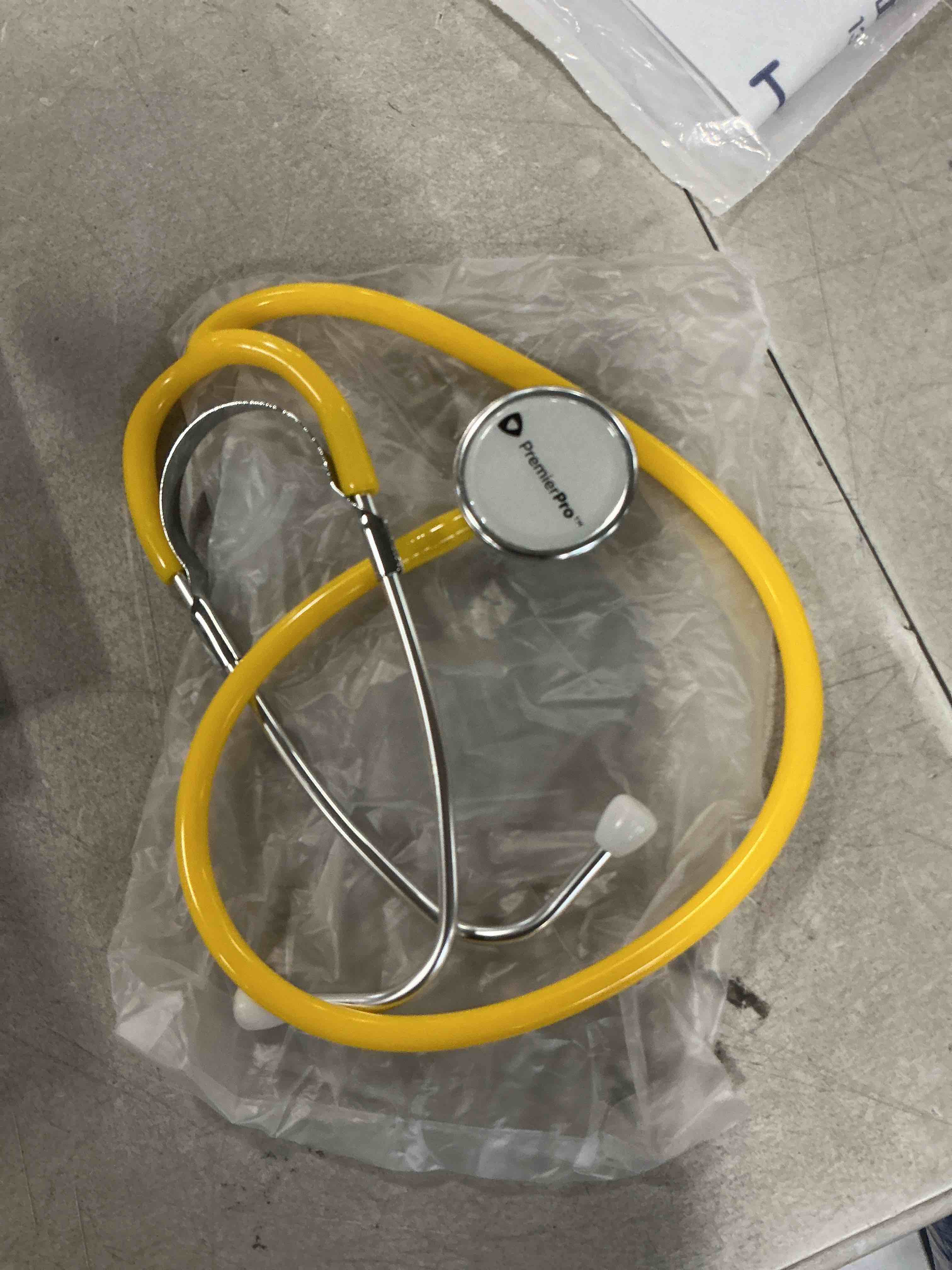 Condition photo showing Good Condition for PremierPro Single-Head Stethoscope yellow