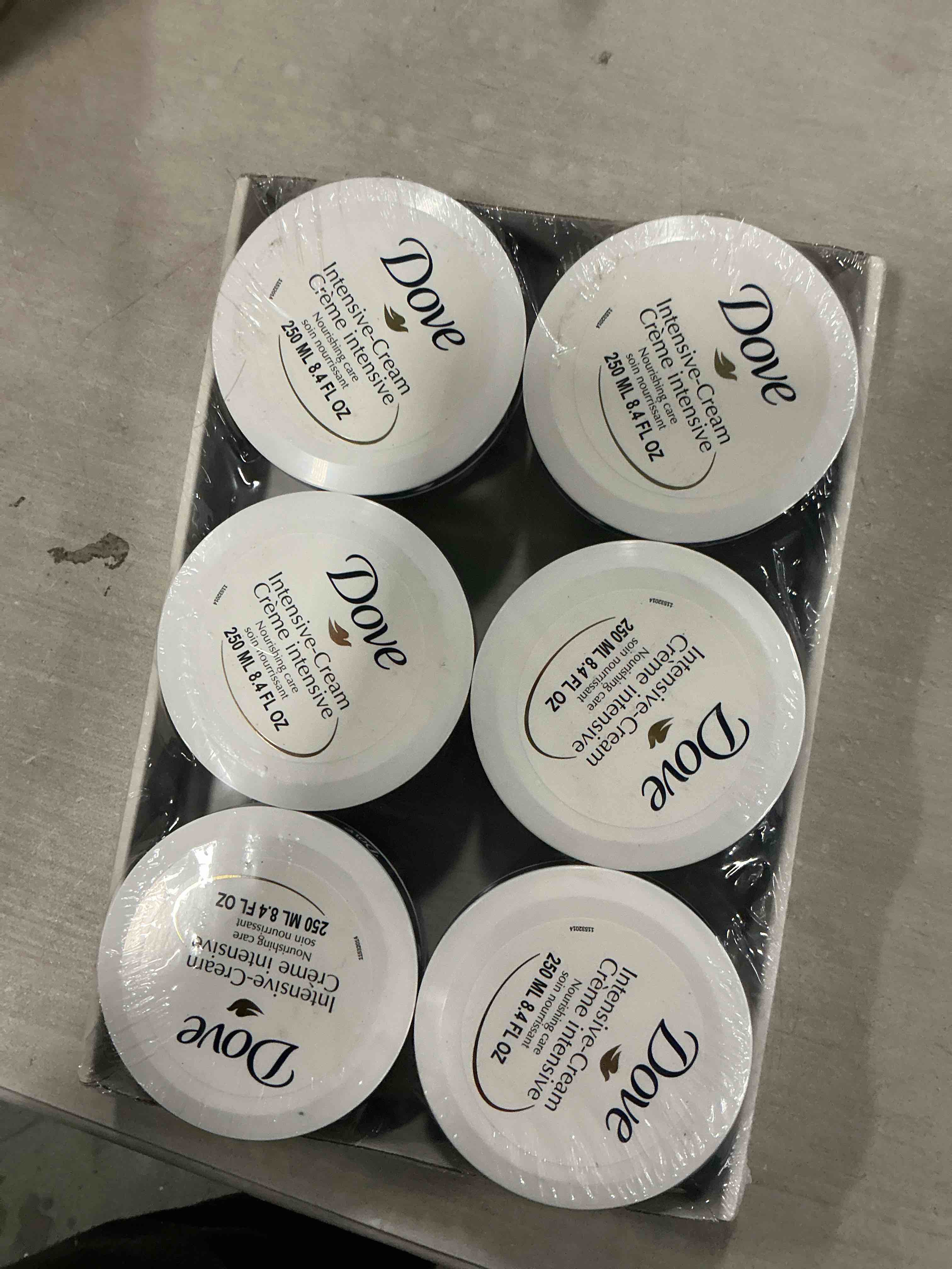 Condition photo showing New/Like New for Dove Nourishing Body Care Face,  Hand and Body Rich Nourishment Cream for Extra Dry Skin with 48 Hour Moisturization,  8.4 FL OZ (Pack of 6)