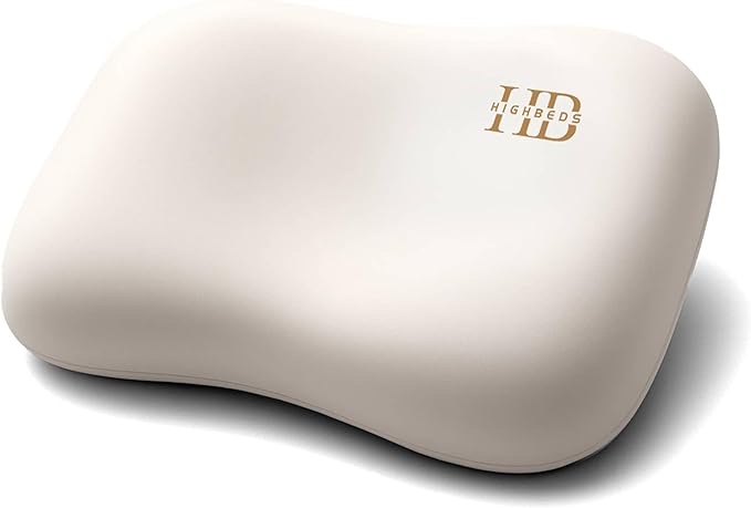 HighBeds Side Sleeper Pillow – Soft Ergonomic Cervical-Neck-Pillow for Neck Pain Relief, Ice Silk Zipperless Pillowcase, Eco Friendly and Durable Material (White)