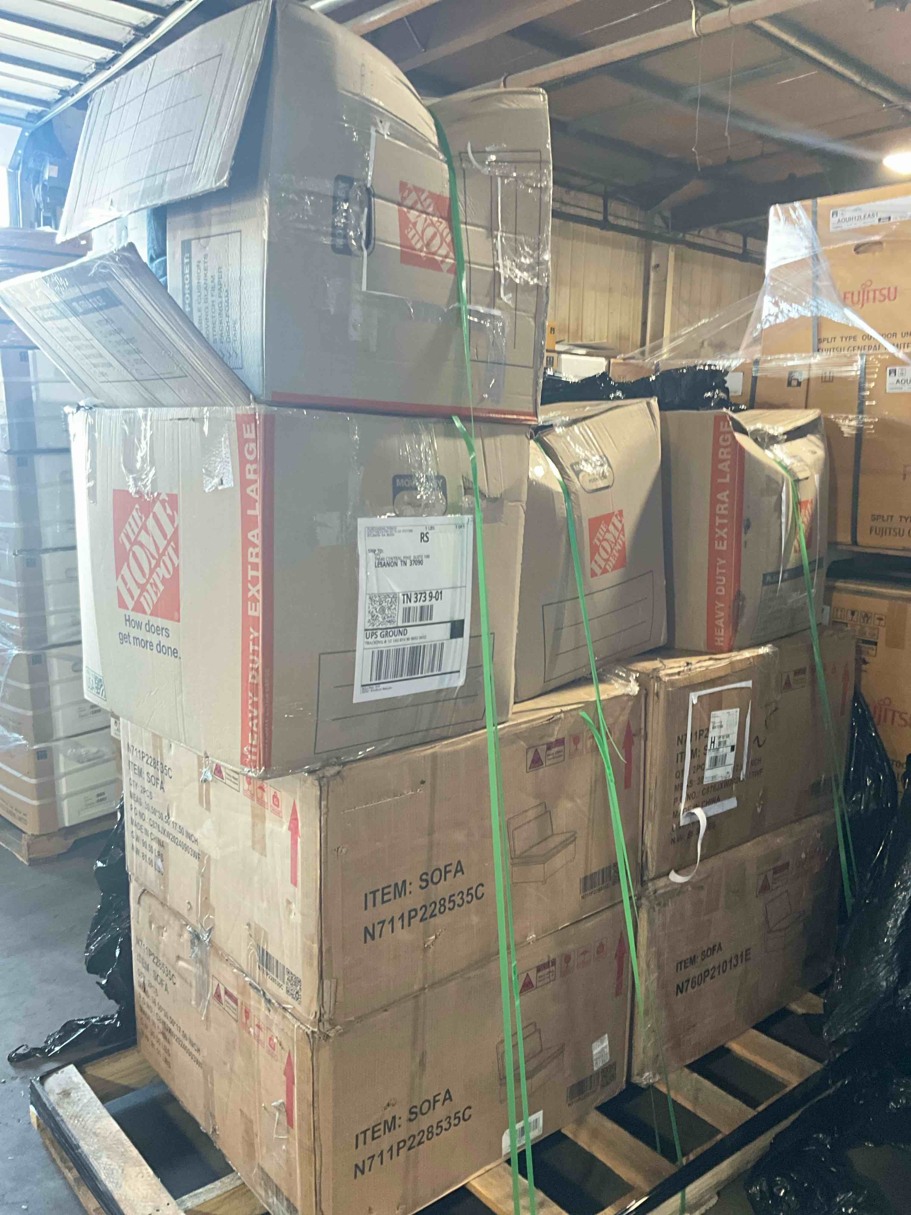 Pallet Lot of 8 Navy Modules for Modular Sectional