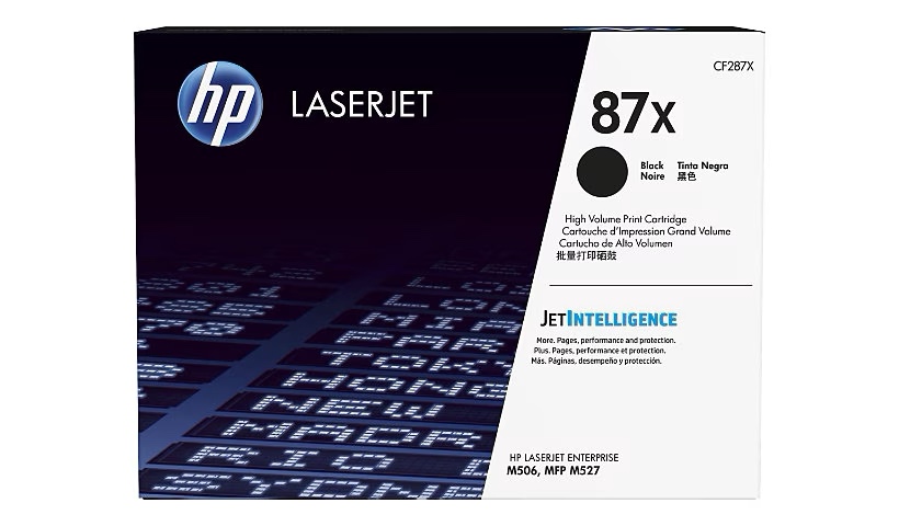 HP 87X Black High-yield Toner Cartridge | Works with HP LaserJet Enterprise M506 Series, HP LaserJet Enterprise MFP M527 Series, HP LaserJet Pro M501 Series | CF287X