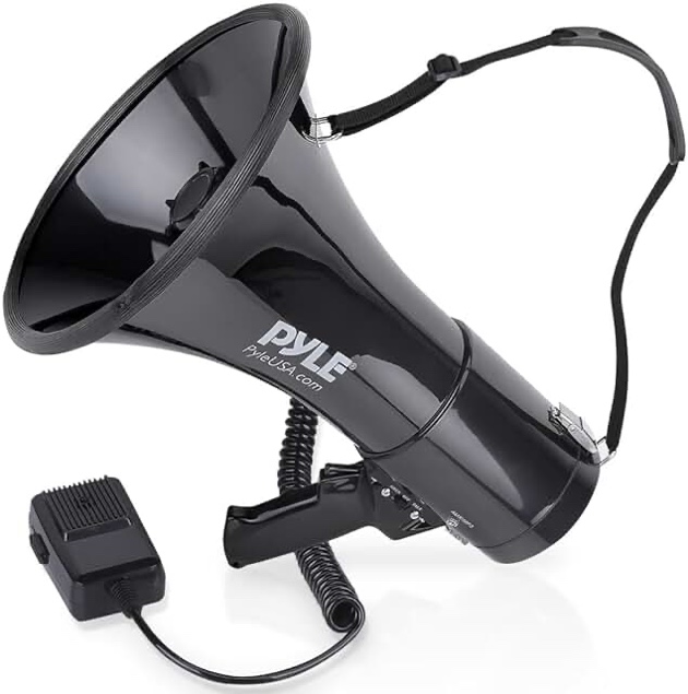 Pyle Pro PMP53IN 50W 1700 Yard Sound Range Portable Bullhorn Megaphone  Black