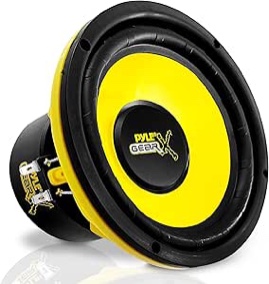 Pyle 6.5 Inch Mid Bass Woofer Sound Speaker System - Pro Loud Range Audio 300 Watt Peak Power w/ 4 Ohm Impedance and 60-20KHz Frequency Response for Car Component Stereo PLG64,Yellow