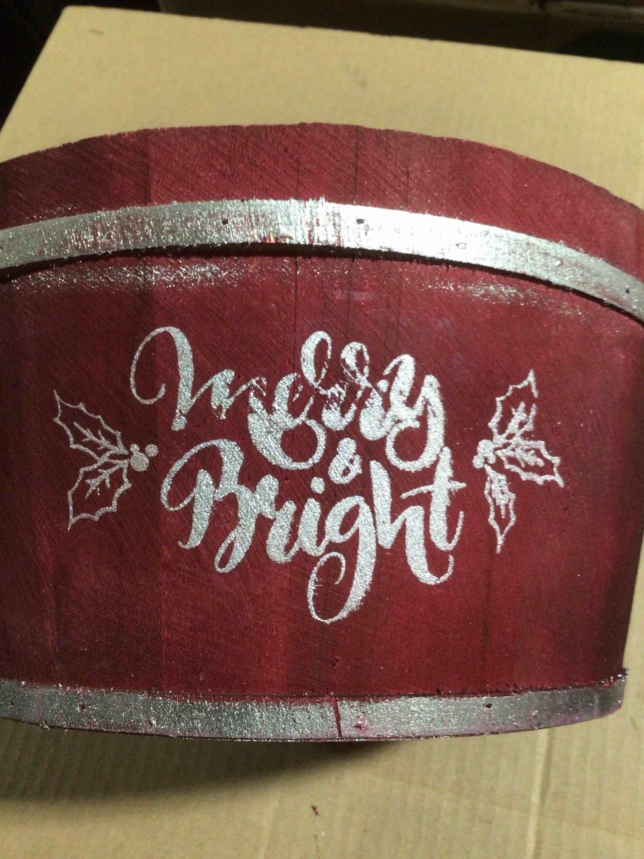 Holiday Wooden Basket