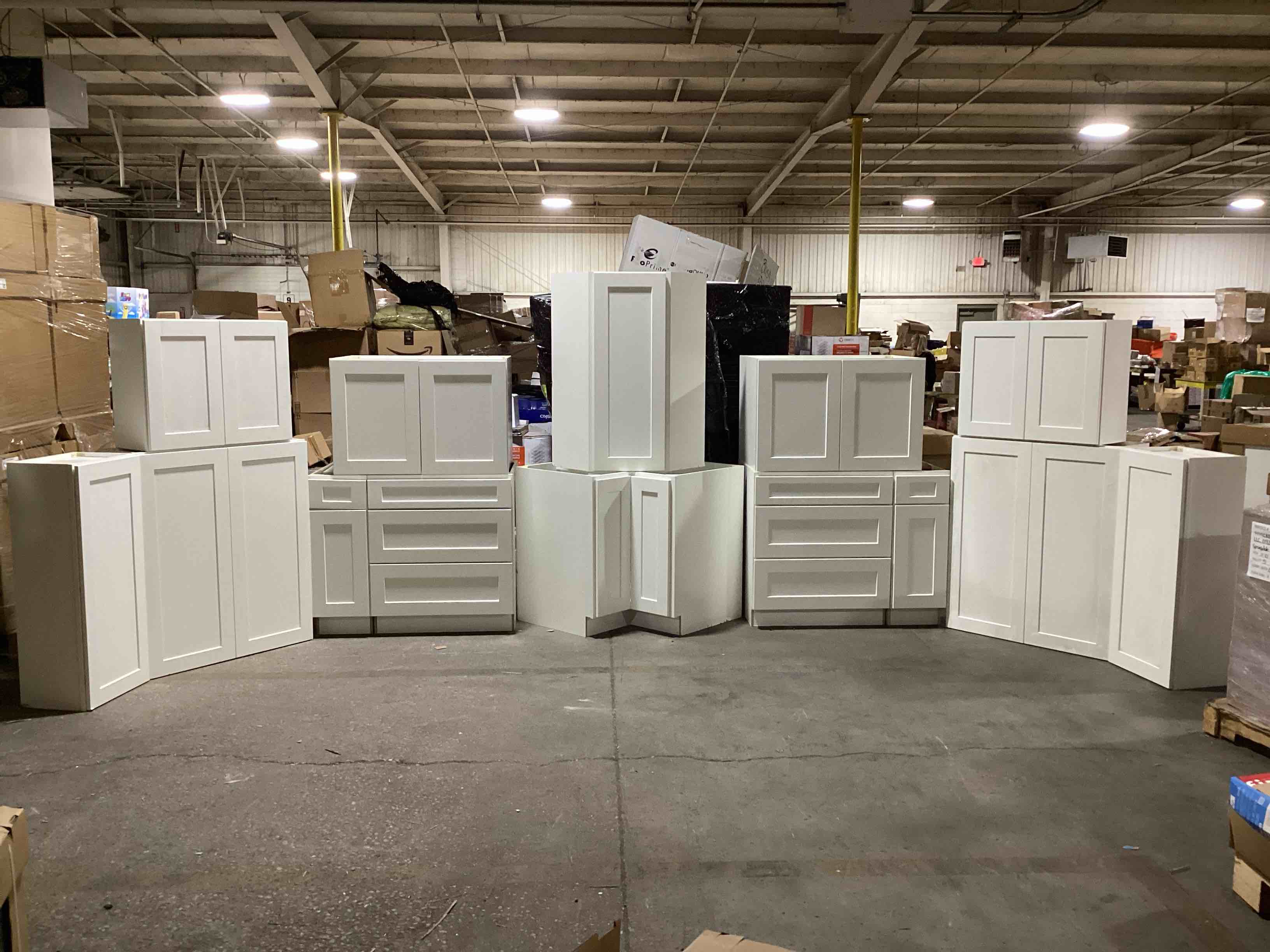 Build Your Own 14-Piece White Shaker Kitchen Cabinet Set 