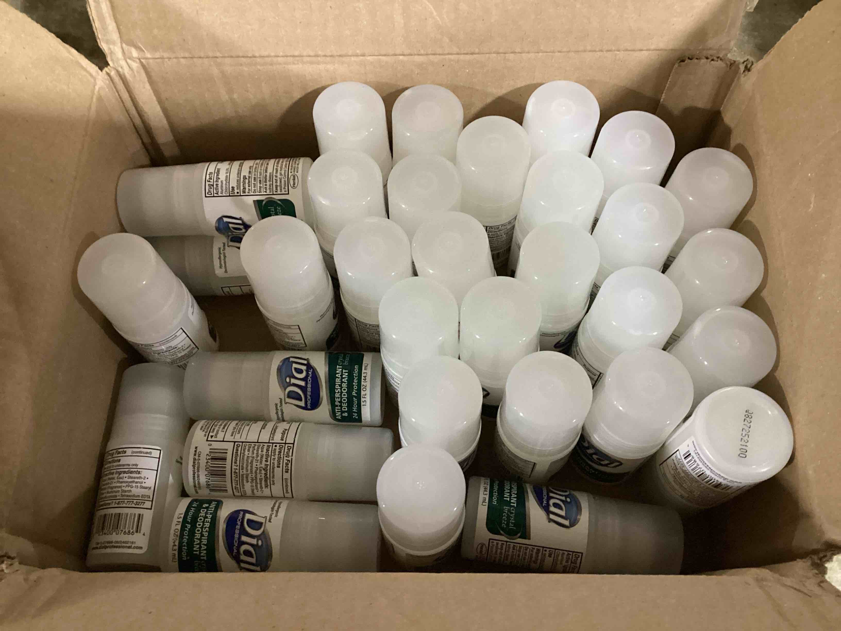 Case of 33 Dial Anti-Perspirant Deodorant  Crystal Breeze  1.5oz  Roll-On  