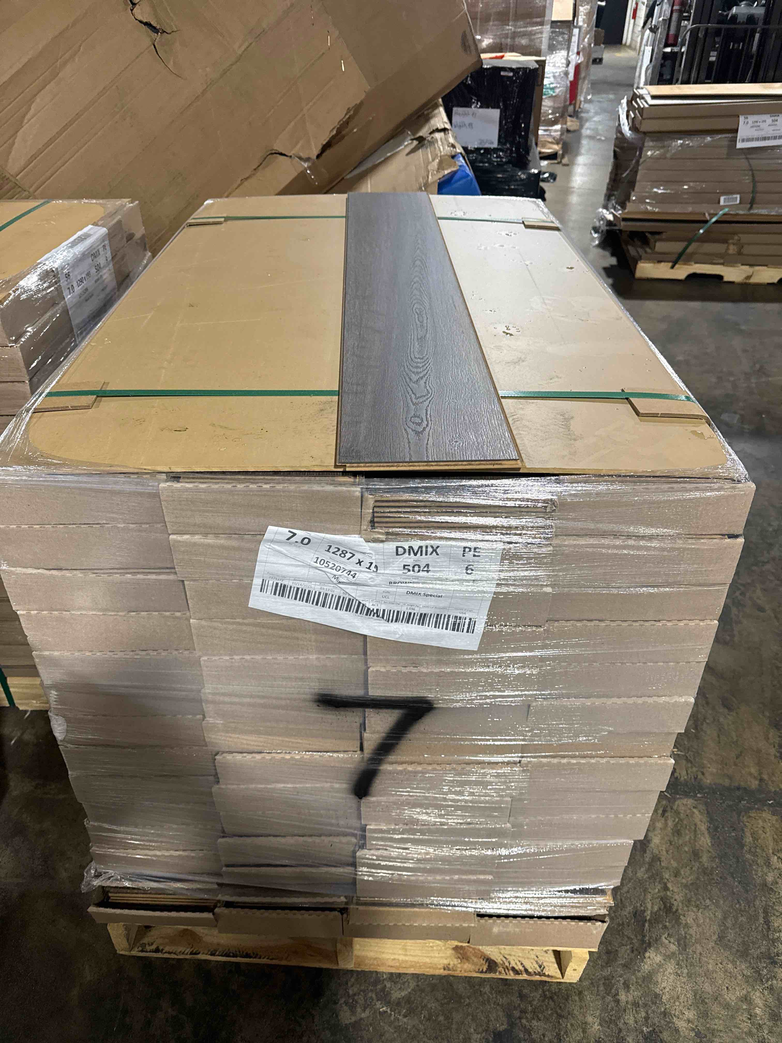 1376 sq ft of 7.75” x50.75” laminate flooring your bid per sq ft 