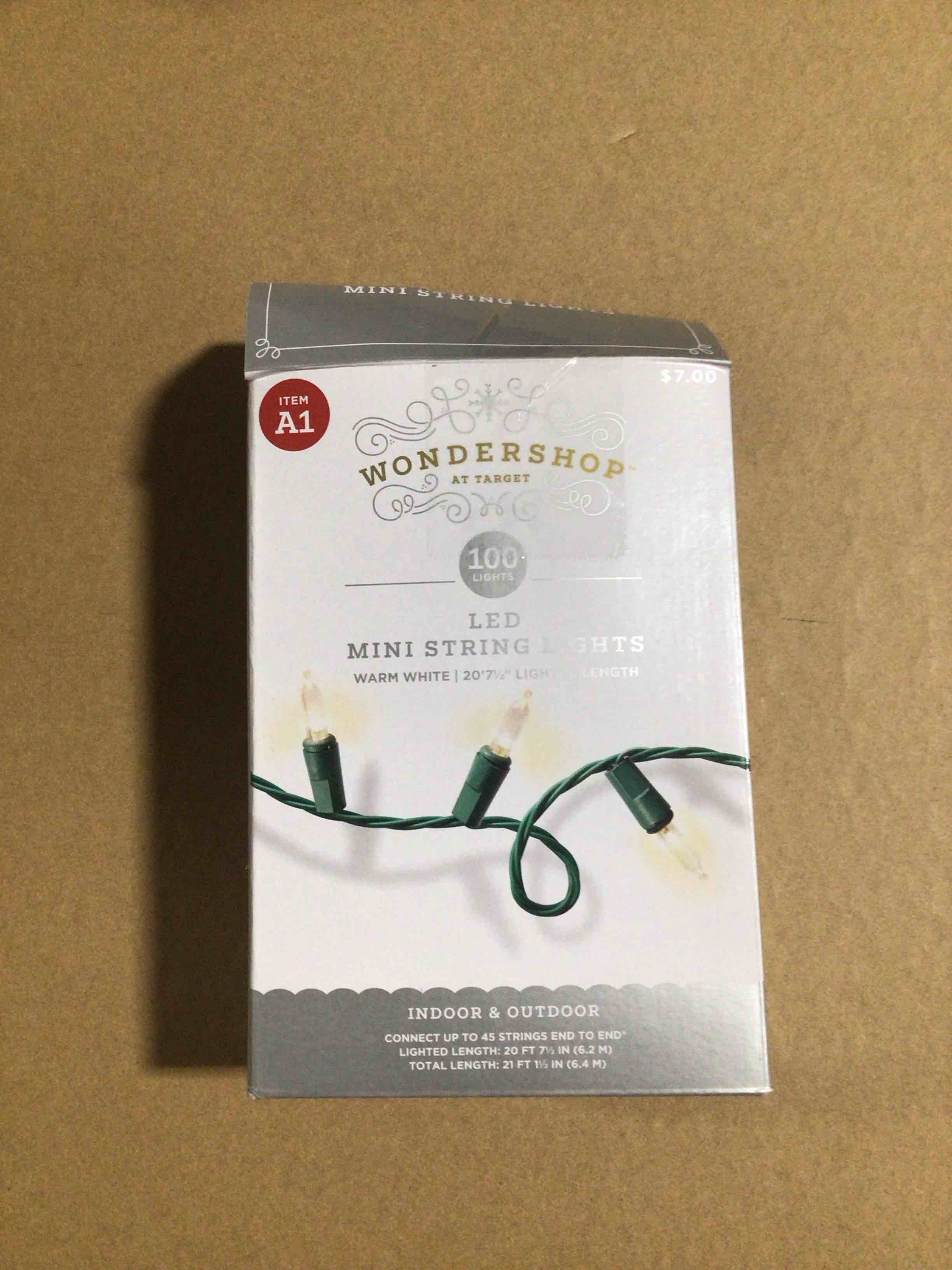 100ct LED Smooth Mini Christmas String Lights Warm White with Green Wire - Wondershop™