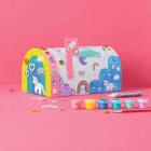 Valentine's Day Craft Create-Your-Own Exchange Box Kit Unicorns - Mondo Llama™