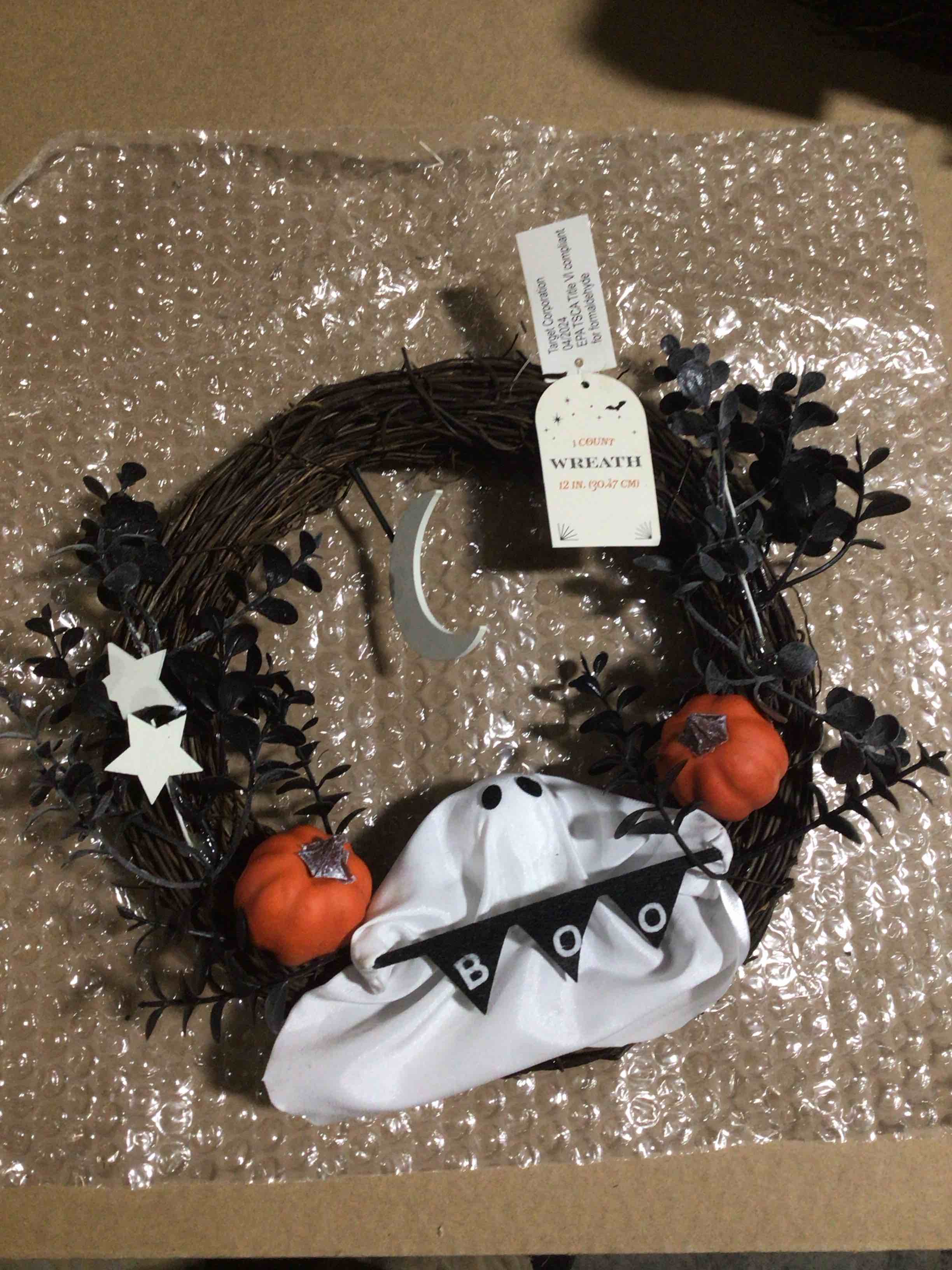 12 inch halloween wreath 