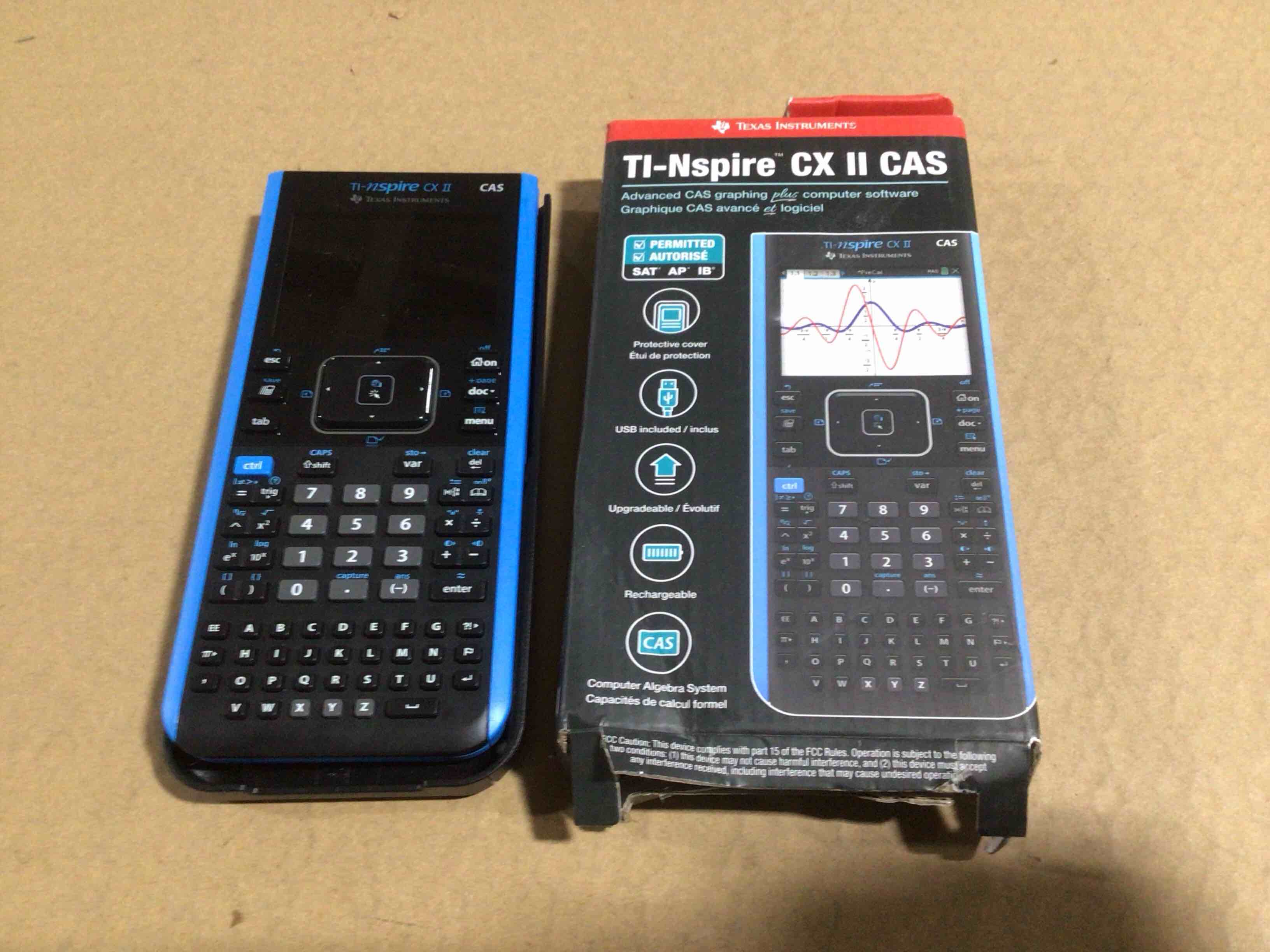 Texas Instruments TI-Nspire CX II CAS Color Graphing Calculator with Student Software (PC/Mac)  Blue