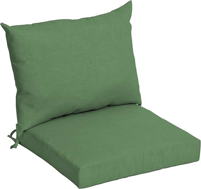 4 Piece Cushion Set, 2 Bottoms and 2 Backs, Green 