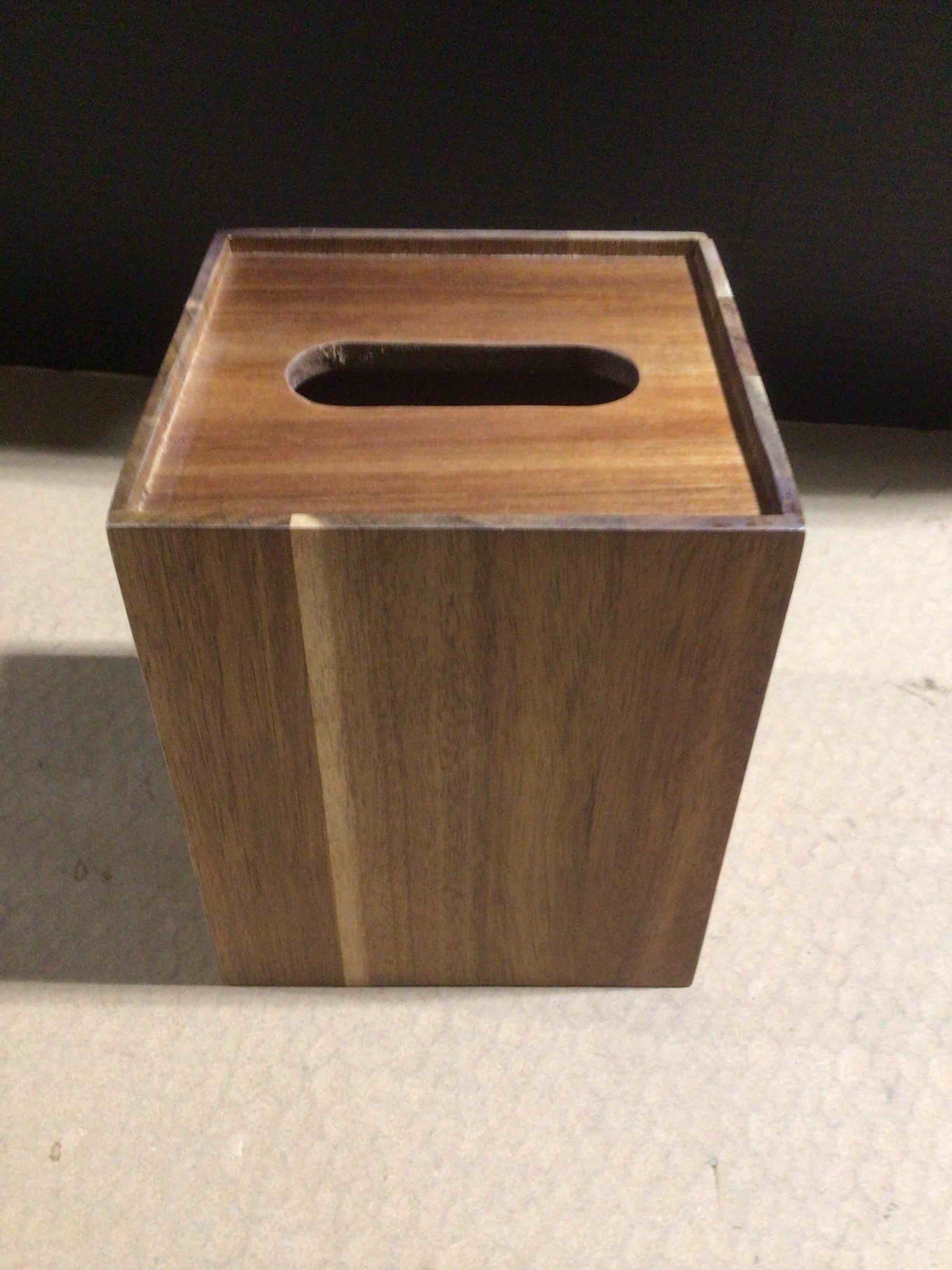 Condition photo showing Good Condition for Wooden Tissue Box Holder - Hearth & Hand™ with Magnolia: Sturdy Wood, Sleek Design, Farmhouse Style