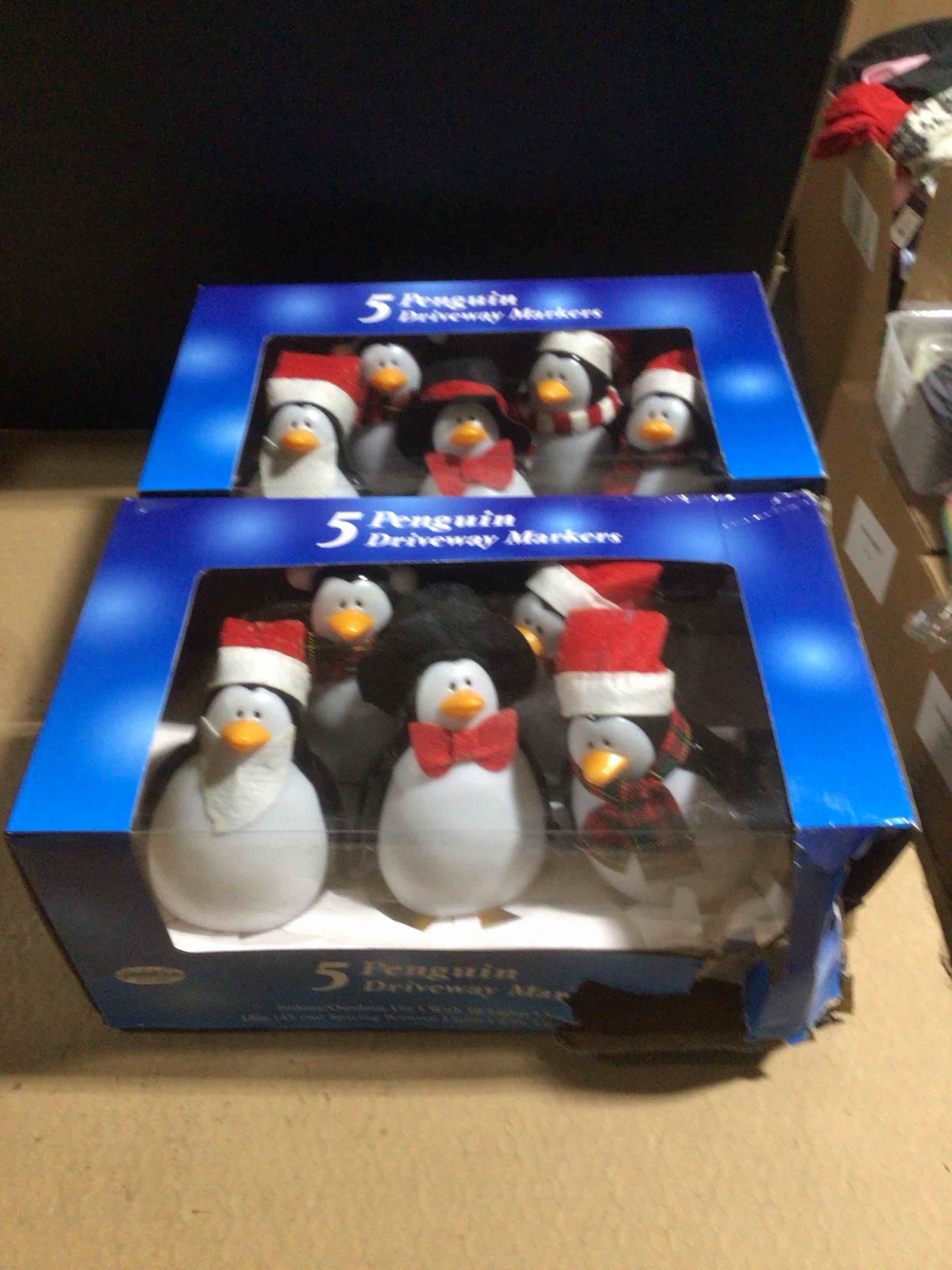 Condition photo showing As Is for J Hofert 6 In. Incandescent Penguin Pathway Marker Light Set (5 per set) 4974