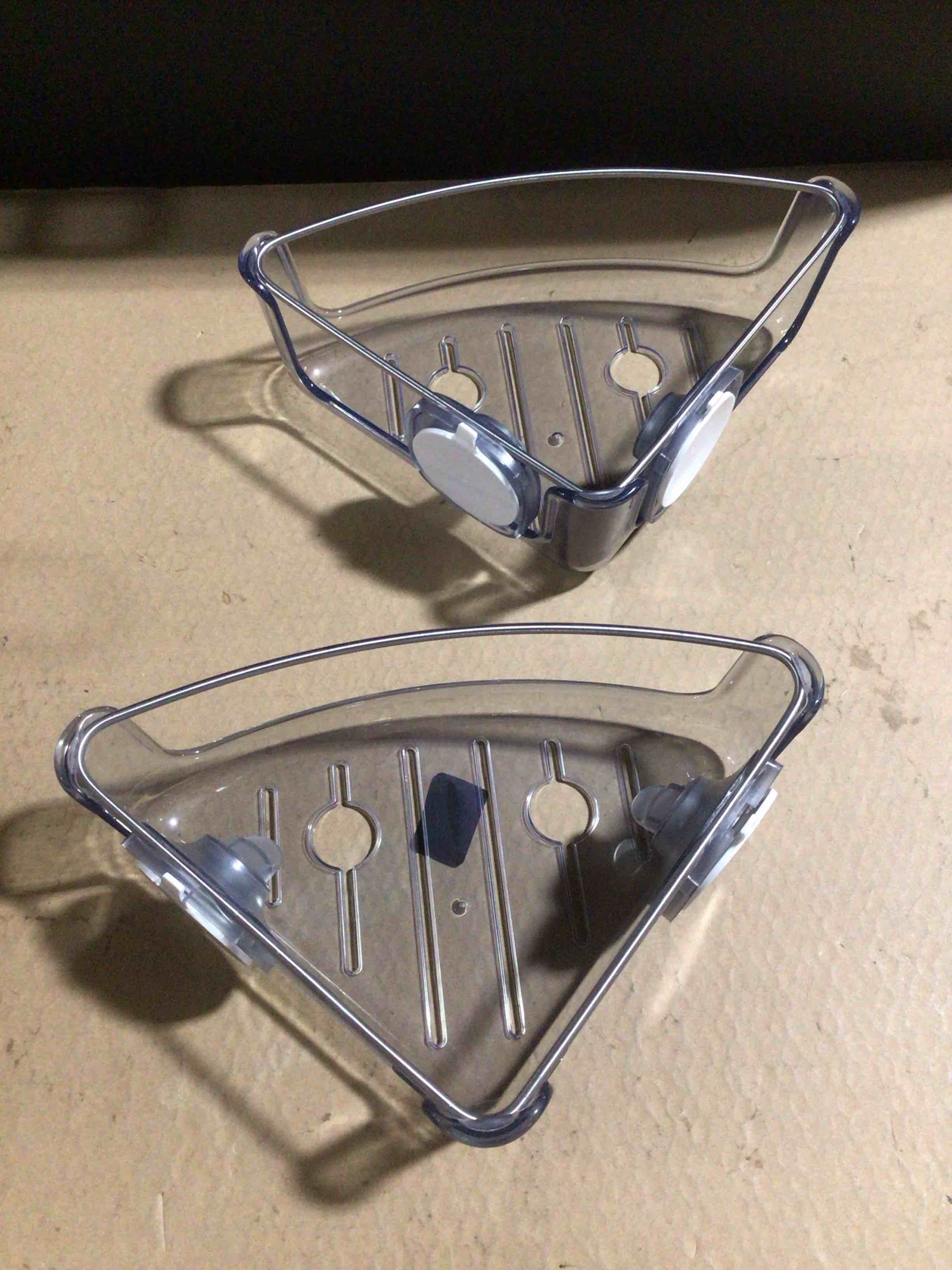 Condition photo showing Good Condition for Set of Plastic Shower Corner Caddies with Suction 