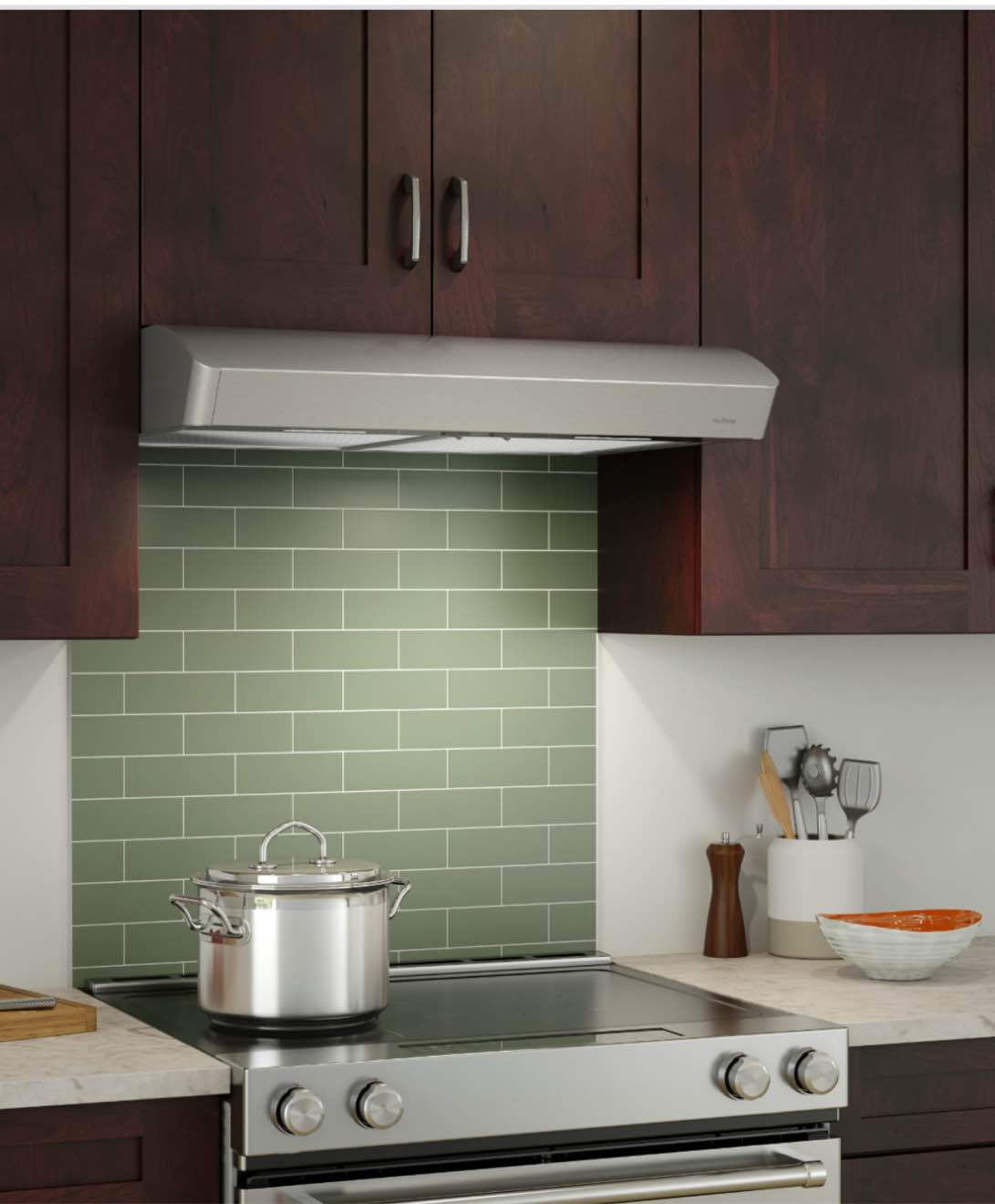 Condition photo showing Brand New for NuTone AVSF 136ss 36” Range Hood 