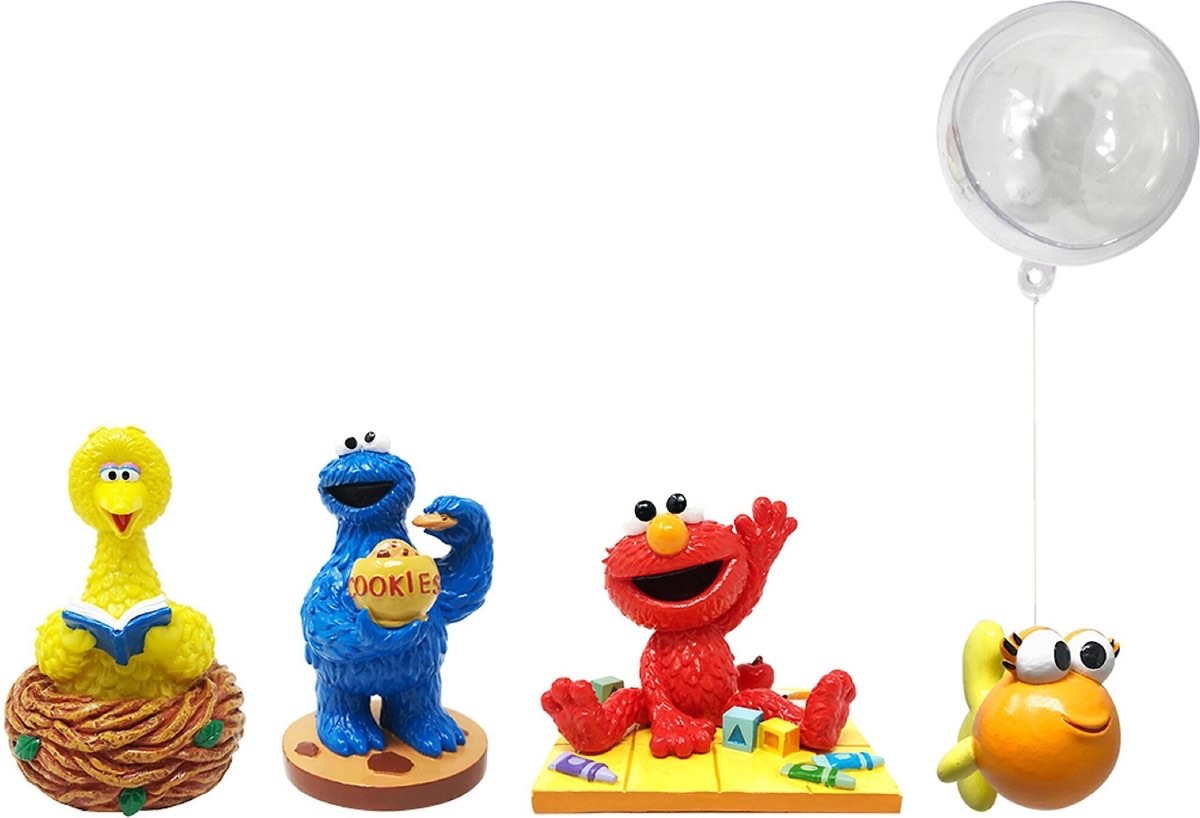 Penn-Plax Sesame Street Aquarium Ornament 4-Piece Set