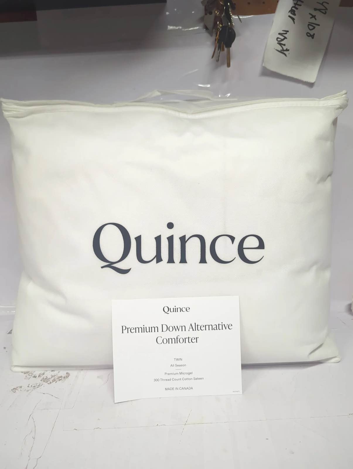 quince premium down comforter twin, white