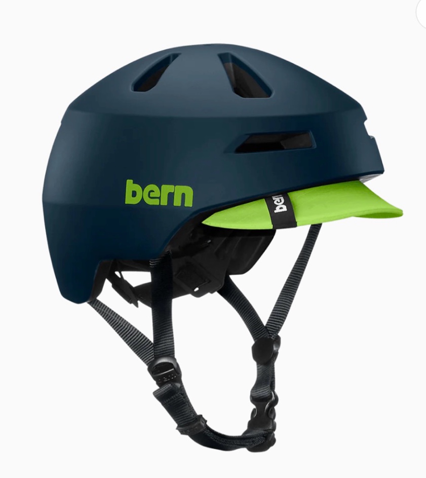 BERN Brentwood Adjustable Adult Bike Helmet, Matte Muted Teal w/ Visor - Medium