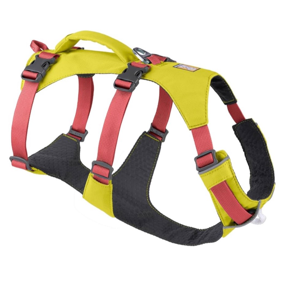 RUFFWEAR, Flagline Dog Harness, Lightweight Lift-and-Assist Harness with Padded Handle, Lichen Green, Large/X-Large 