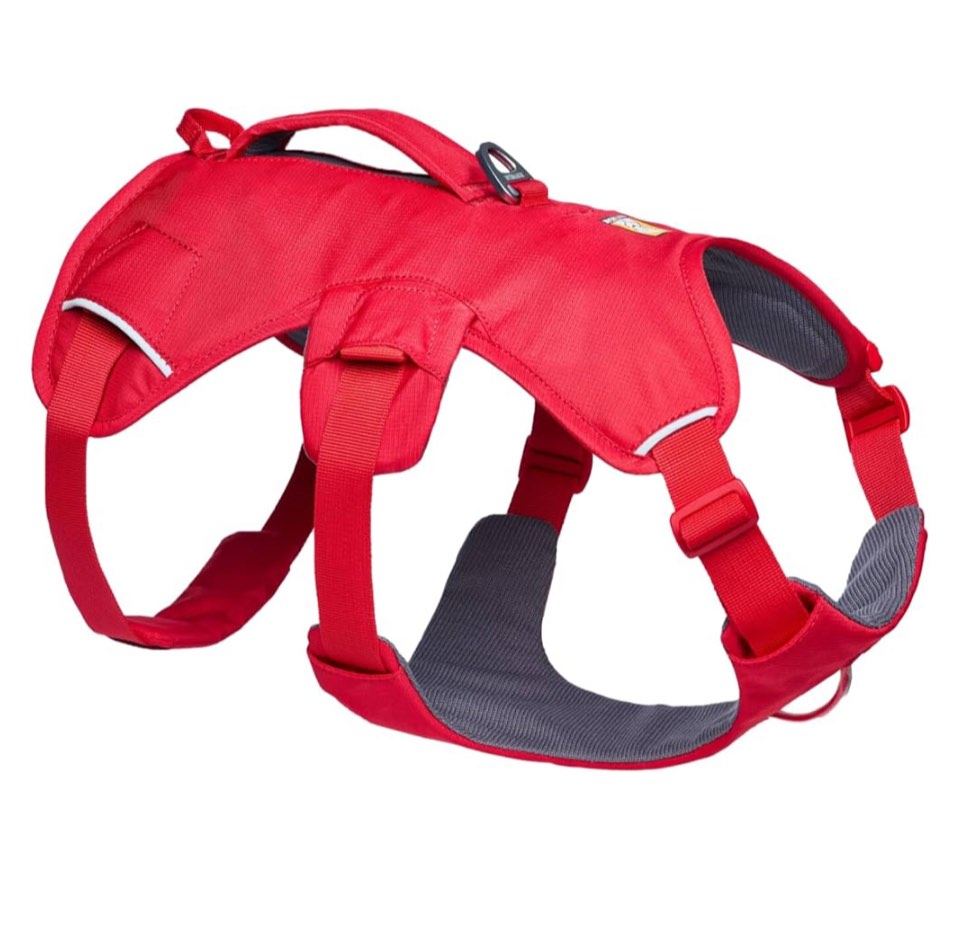 RUFFWEAR, Switchbak Dog Harness, Pack & Harness Hybrid for Day Trips & Everyday Use, Red Sumac, Medium 