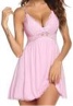 avidlove women chemise night gown lace modal sleepwear medium pink 