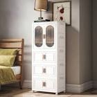 Living Room Luxury Plastic Storage Drawers 4 Layer Large Capacity Baby Storage Cabinet Foldable Cupboards f