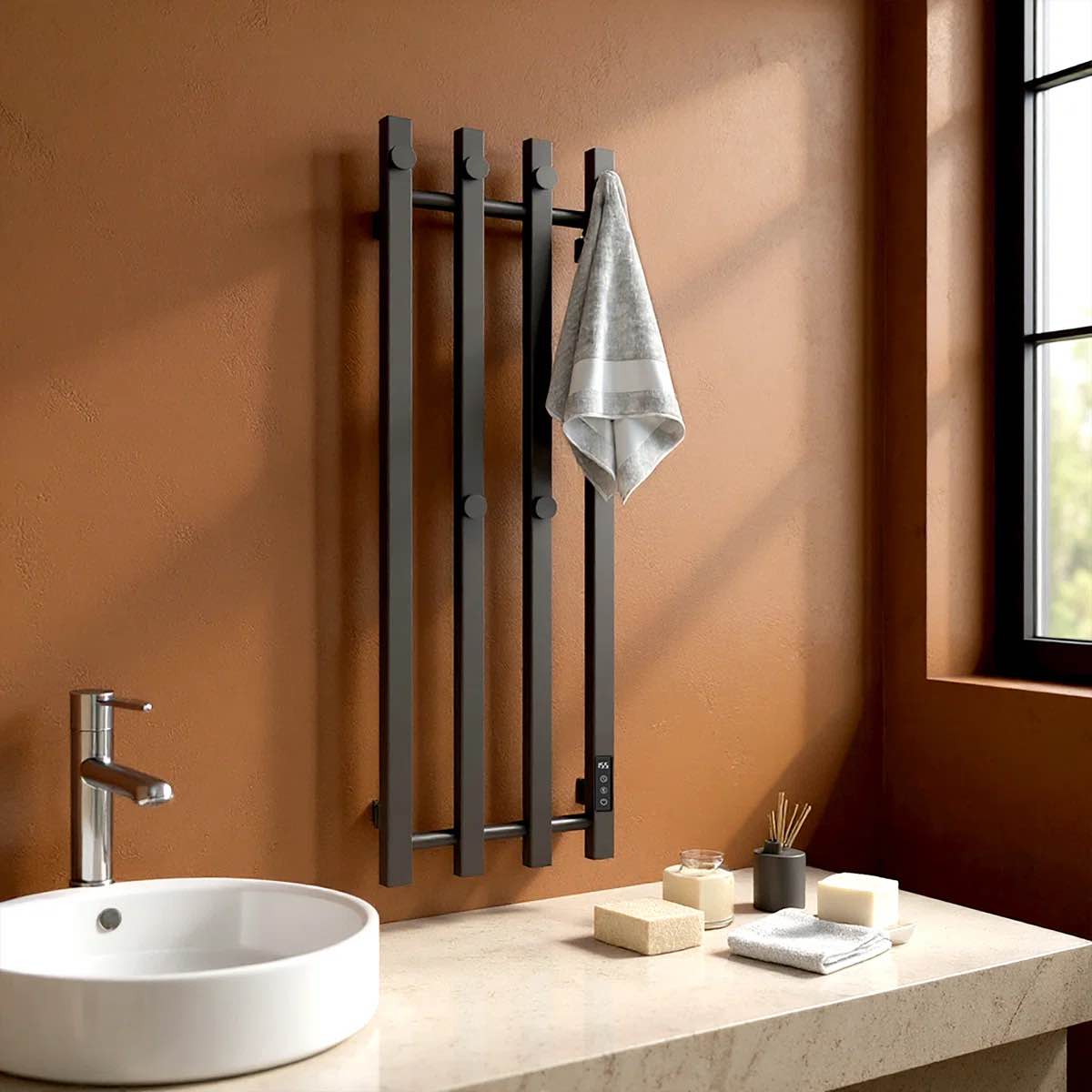 Electric Heated Towel Warmer Rack Wall Mounted Towel Rack AH1001