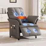 34'' Wide Modern Ultra-Soft Adjustable Electric Recliner// 1 box only, incomplete 