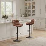 Almeida swivel upholstered adjustable height bar & counter set of 2