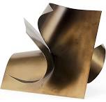 Mercana Francesca 18.1L x 18.1W x 18.1H gold Metal Sculptural Decorative Object 69168