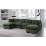 (Incomplete)Annai 129" Wide Reversible Modular Corner Sectional with Ottoman