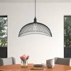 19.75" oxendine 1 - light black woven metal shade pendant