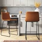 (incomplete Liekele Upholstered Counter Height Modern Dining Stools (Set of 2)
