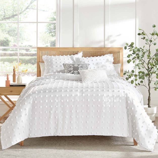 White Pom Pom Comforter Full/Queen Set - Levtex Home