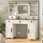 Azraf 47.2"W Farmhouse Large Vanity Dressing Makeup Table with 5 Drawers