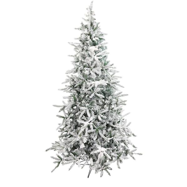 Fraser Hill Farm 6.5' Flocked Mountain Pine Christmas Tree