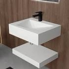 Double Layers Floating Vanity Stone Resin Bathroom Sink